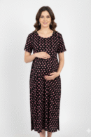 Zipless Full-Length Maternity Dress